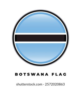 Botswana flag round design circle vector template