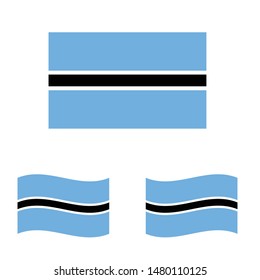 Botswana flag. Simple vector. National flag of Botswana 