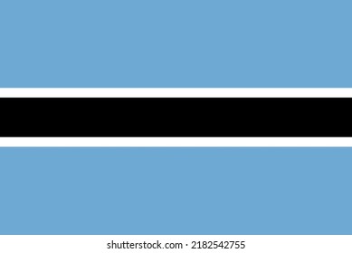 Botswana flag standard shape and color