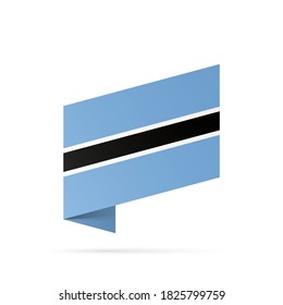 Botsuana Flaggenstaatsymbol einzeln auf nationalem Hintergrund. Grußkarte Nationaler Unabhängigkeitstag der Republik Botswana. Illustrationsbanner mit realistischer Staatsflagge.