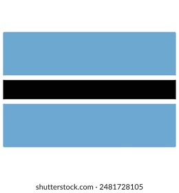 Botswana Flag Vector Design, Eps file 