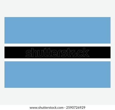 Botswana Flag Vector Design , Botswana Flag EPS