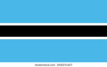Botswana Flag Vectordesign Stock Illustration