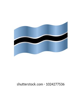 Botswana flag, vector illustration