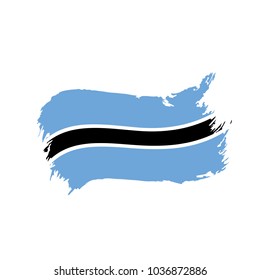 Botswana flag, vector illustration