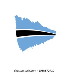 Botswana flag, vector illustration