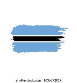Botswana flag, vector illustration