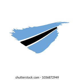 Botswana flag, vector illustration