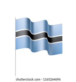 Botswana flag, vector illustration