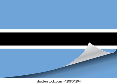 Botswana flag vector illustration.