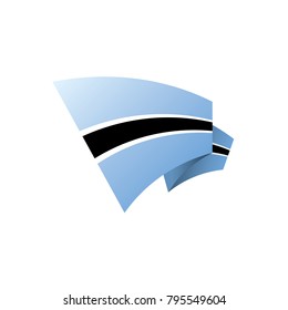 Botswana flag, vector illustration