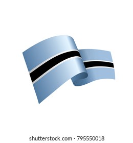 Botswana flag, vector illustration
