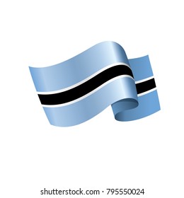 Botswana flag, vector illustration