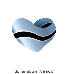 Botswana flag, vector illustration