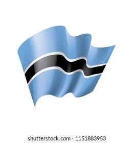 Botswana flag, vector illustration on a white background