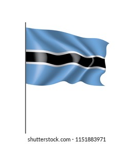 Botswana flag, vector illustration on a white background