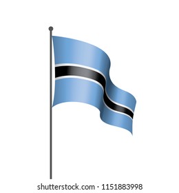 Botswana flag, vector illustration on a white background