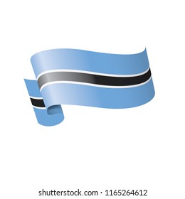 Botswana flag, vector illustration on a white background