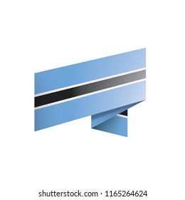 Botswana flag, vector illustration on a white background