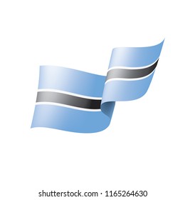 Botswana flag, vector illustration on a white background