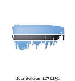 Botswana flag, vector illustration on a white background