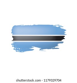 Botswana flag, vector illustration on a white background