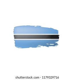 Botswana flag, vector illustration on a white background