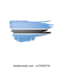 Botswana flag, vector illustration on a white background