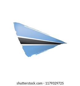Botswana flag, vector illustration on a white background
