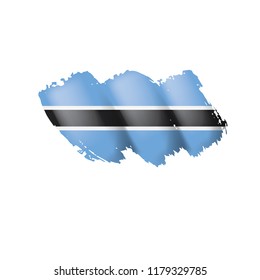 Botswana flag, vector illustration on a white background