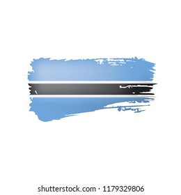 Botswana flag, vector illustration on a white background