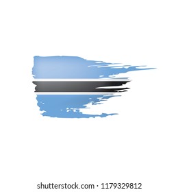 Botswana flag, vector illustration on a white background