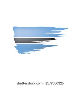 Botswana flag, vector illustration on a white background