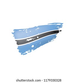 Botswana flag, vector illustration on a white background