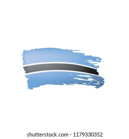 Botswana flag, vector illustration on a white background