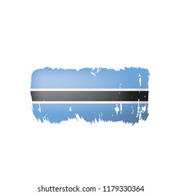 Botswana flag, vector illustration on a white background