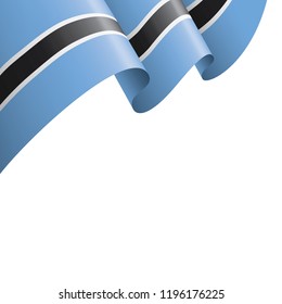 Botswana flag, vector illustration on a white background
