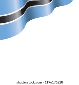 Botswana flag, vector illustration on a white background