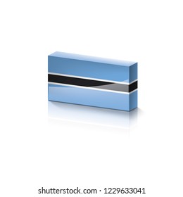 Botswana flag, vector illustration on a white background