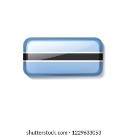 Botswana flag, vector illustration on a white background