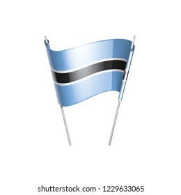 Botswana flag, vector illustration on a white background