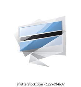 Botswana flag, vector illustration on a white background