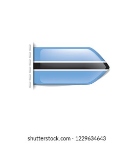 Botswana flag, vector illustration on a white background