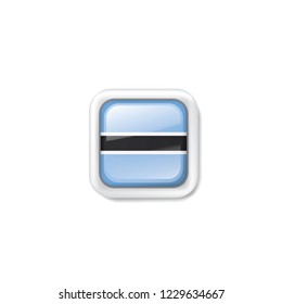 Botswana flag, vector illustration on a white background