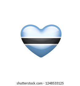 Botswana flag, vector illustration on a white background