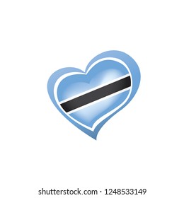 Botswana flag, vector illustration on a white background