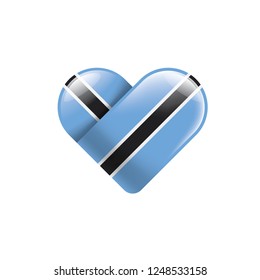 Botswana flag, vector illustration on a white background