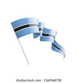 Botswana flag, vector illustration on a white background