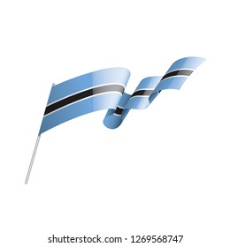 Botswana flag, vector illustration on a white background