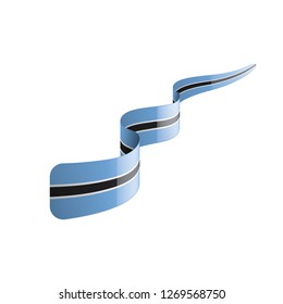 Botswana flag, vector illustration on a white background